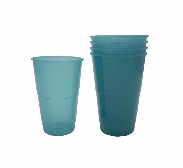 550ml Party Cups Trans Turquoise