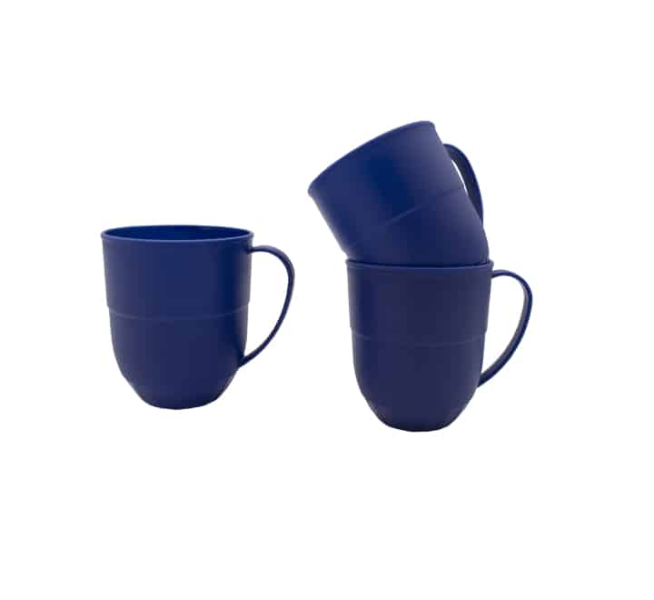 320ml Plastic Mugs 12s Navy Blue