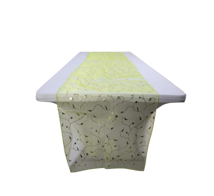 Organza Table Runner Lime Green