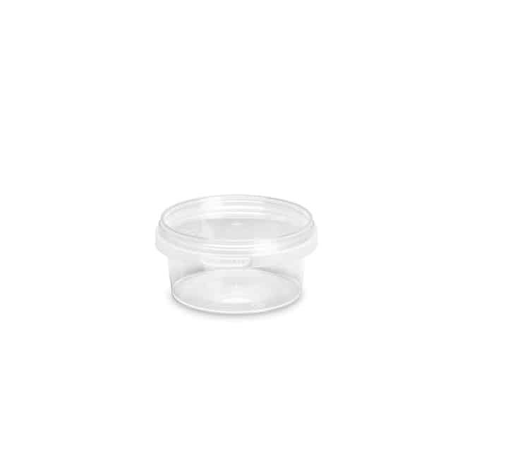 Disposable Plastic Tub with Lid 70ml