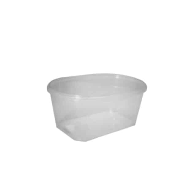 Disposable Plastic Tub with Lid 1000ml