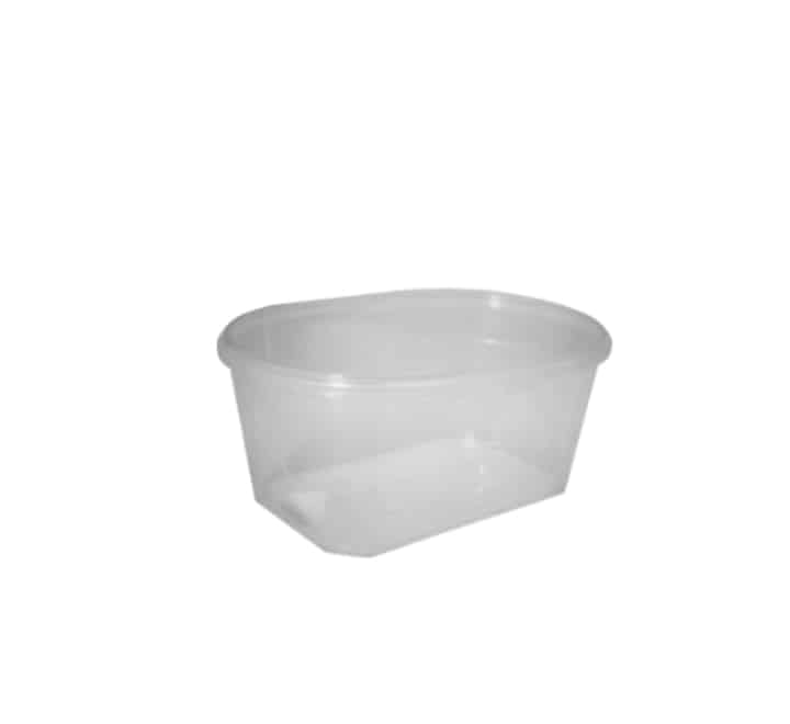 Disposable Plastic Tub with Lid 1000ml