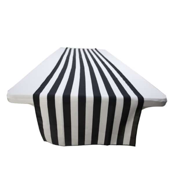 Black & White Striped Table Runner