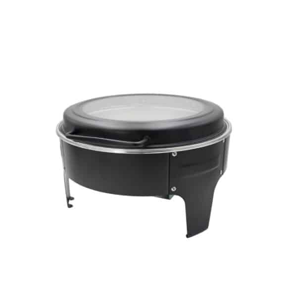 Round Black Chafing Dish Top Window