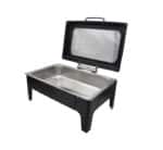 Rectangular Black Chafing Dish Top Window