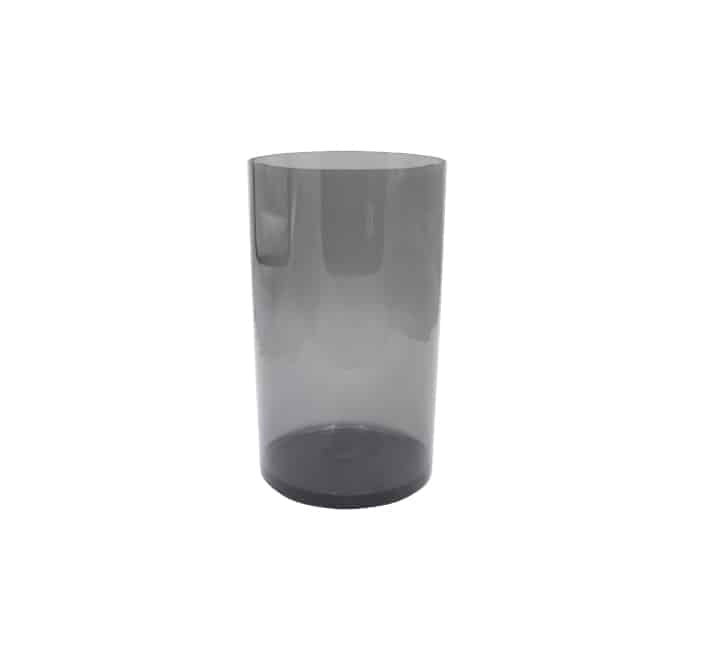 Plastic Cylinder Vase 25cm Black