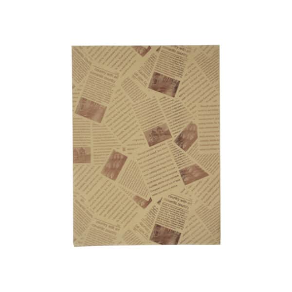 Brown Printed Deli Food Sheets 100s