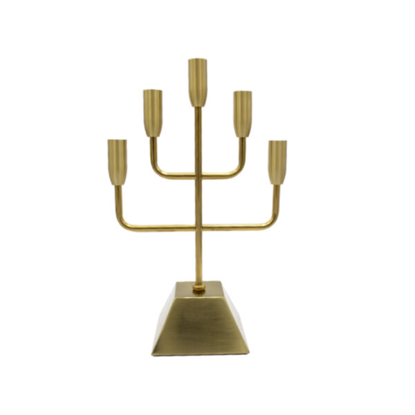 5 Holder Gold Candle Stand