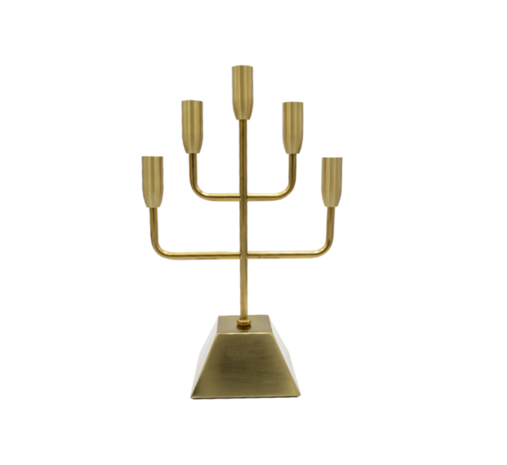 5 Holder Gold Candle Stand