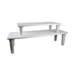 2pc Rectangular Table Rises White