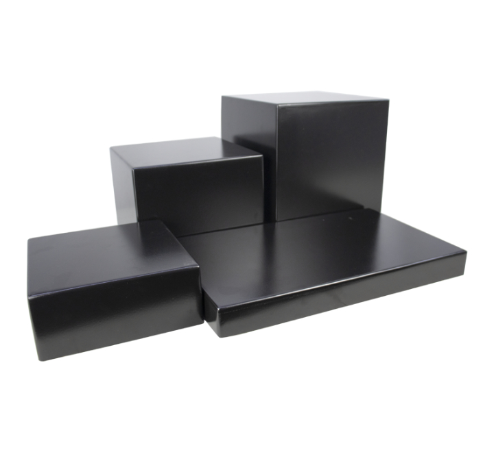 Black Wooden Table Risers 4pc