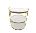 3 Layer Display Stand White/Gold