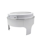 White Round Chafing Dish Top Window