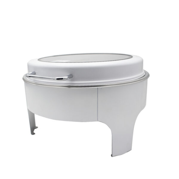 White Round Chafing Dish Top Window