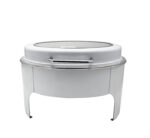 White Round Chafing Dish Top Window