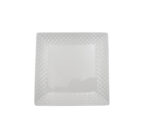White Blocks Pattern Boarder Side Plate 8"