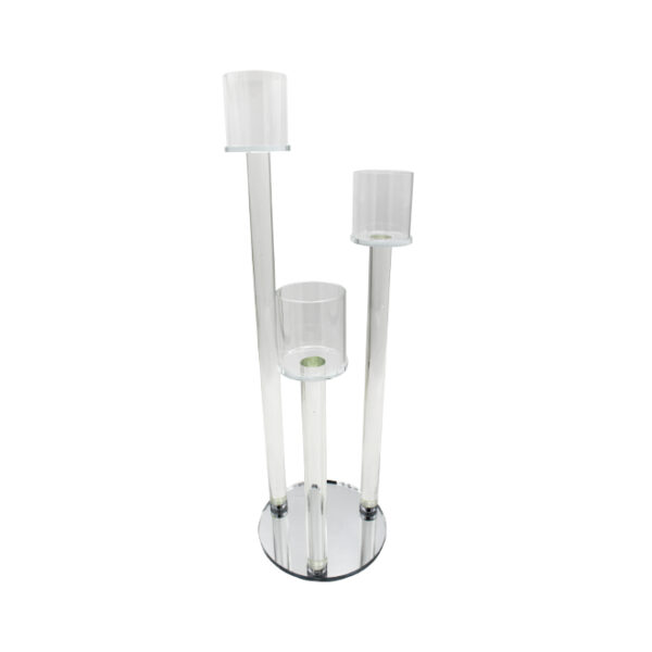 3 Cup Glass Candle Stand