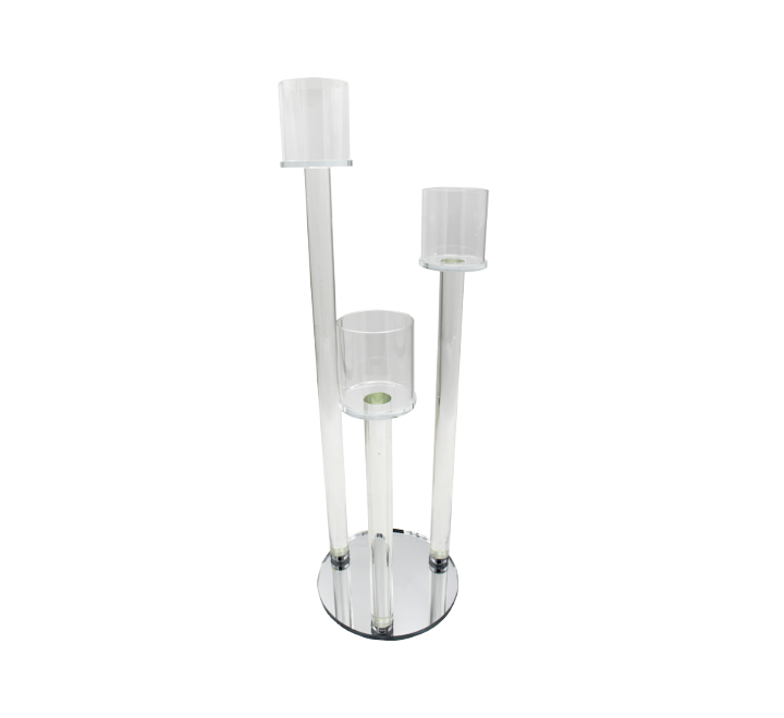 3 Cup Glass Candle Stand