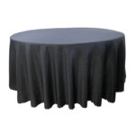 Black Round Table Cloth Flower Pattern