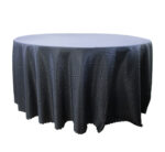 Round Table Cloth Diamond Pattern Black