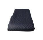 Round Table Cloth Diamond Pattern Black