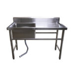 1.2m Prep Table Single Bowl Sink