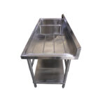 1.8m Prep Double Bowl Sink with Under Shelf