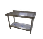 1.2m Prep Table with Splashback & Under Shelf