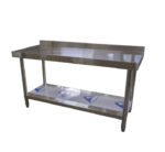 1.5m Prep Table with Splashback & Under Shelf