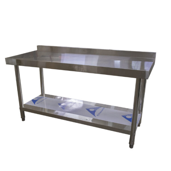 1.5m Prep Table with Splashback & Under Shelf
