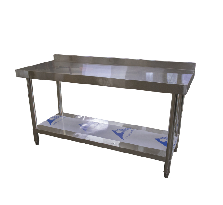 1.5m Prep Table with Splashback & Under Shelf