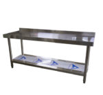 1.8m Prep Table with Splashback & Under Shelf