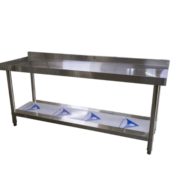 1.8m Prep Table with Splashback & Under Shelf