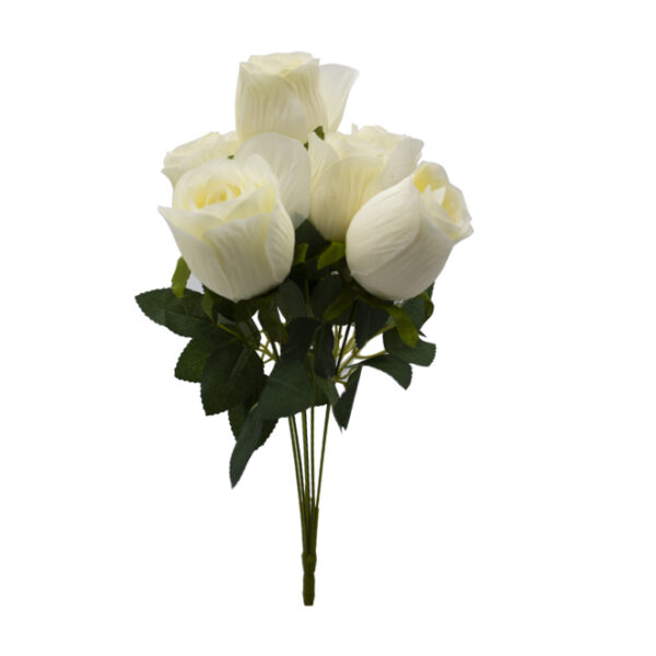 White Artificial Rose Bunch