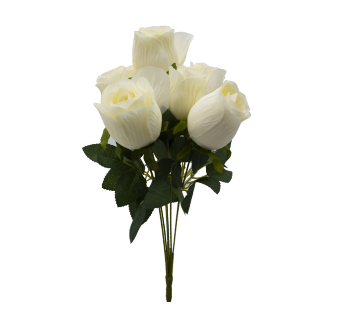 White Artificial Rose Bunch