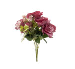 Dark Pink Artificial Rose Bunch