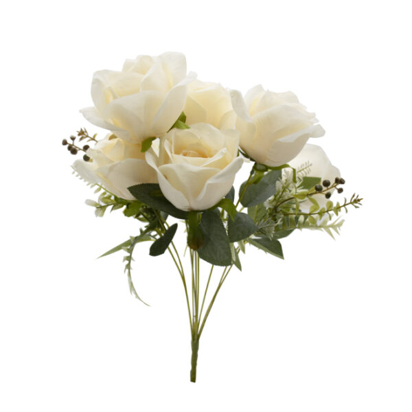 Light Peach Artificial Rose Bunch