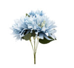 Artificial Dahlia Flowers Light Blue