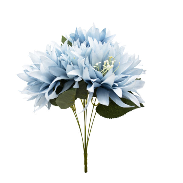 Artificial Dahlia Flowers Light Blue