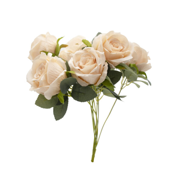 Peach Artificial Rose Bunch