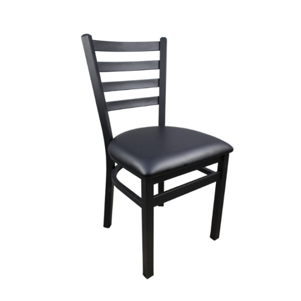 Metal Ladder-Back Chair Black