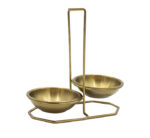 Metal Double Spoon Rest Gold