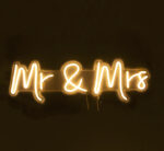 Mr & Mrs LED Sign (Battery Operated)