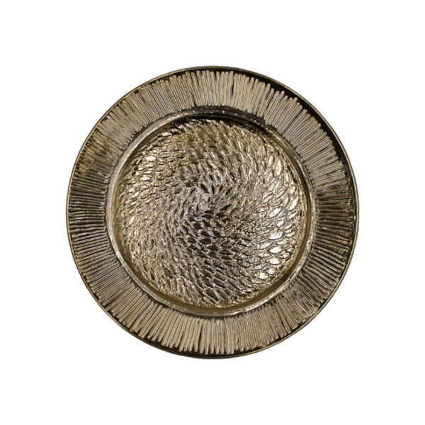 Plastic Underplate Gold Striped Rim