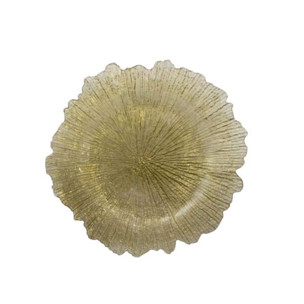 Plastic Splash Underplate Clear/Gold