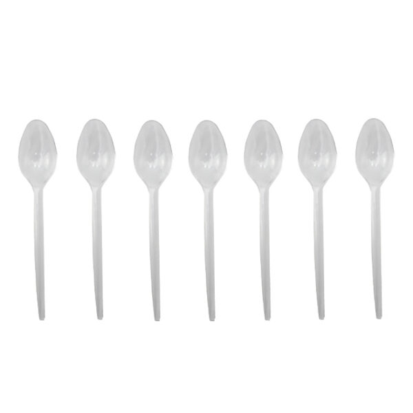 Clear Plastic Dessert Spoons 50s