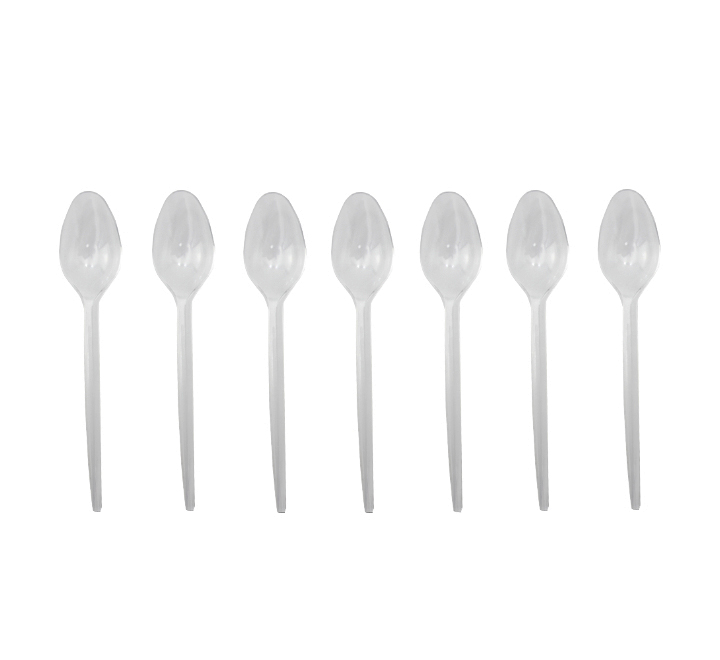 Clear Plastic Dessert Spoons 50s