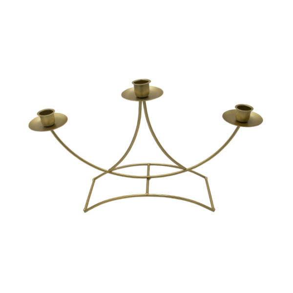 3 Holder Candle Stand Gold