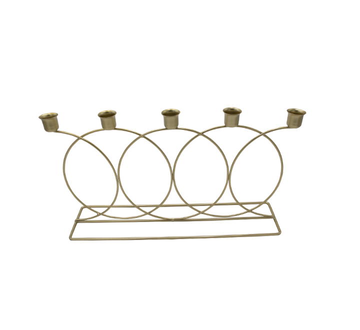 5 Holder Candle Stand Gold