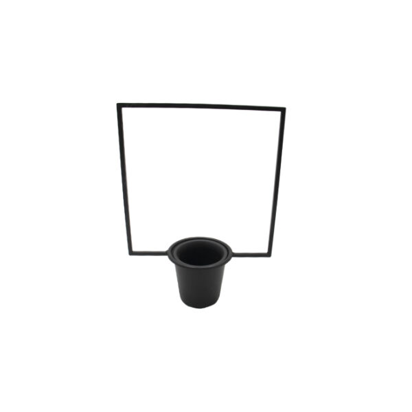 Black Flower Holder Square Frame